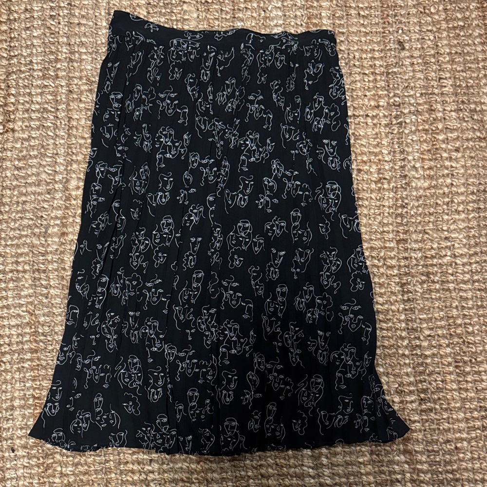 a new day Black and White Patterned A-Line Skirt